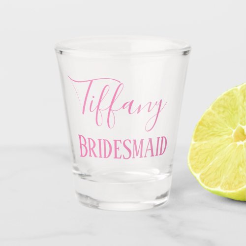 Chic Bridesmaid Favor Shot Glass