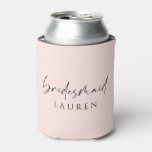 Chic Bridesmaid Personalized Can Cooler at Zazzle