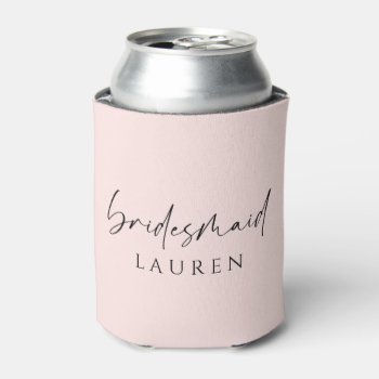 Chic Bridesmaid Personalized Can Cooler by Evented at Zazzle
