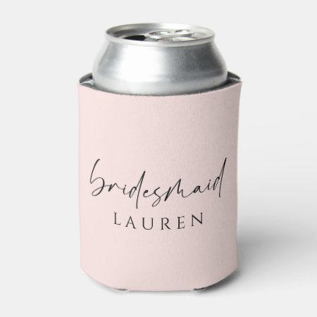 Chic Bridesmaid Personalized Can Cooler