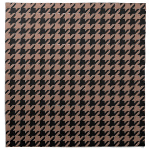 Chic brown black Houndstooth Cloth Napkin
