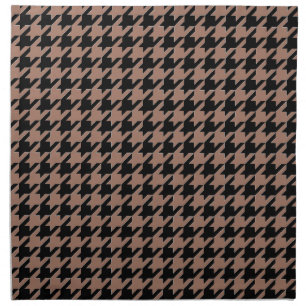 Chic brown black Houndstooth Cloth Napkin