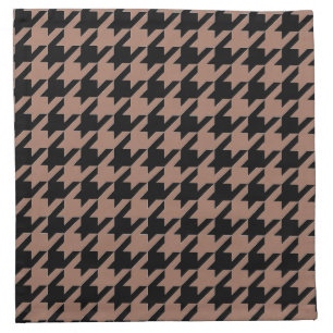 Chic brown black Houndstooth Cloth Napkin