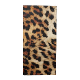 Chic Brown Cream Leopard Cloth Napkin