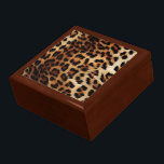 Chic Brown Cream Leopard  Gift Box<br><div class="desc">Chic Brown Cream Leopard Cat Animal</div>