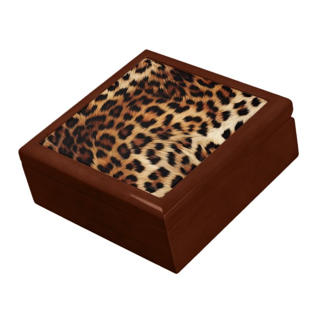 Chic Brown Cream Leopard  Gift Box (Side)