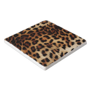 Chic Brown Cream Leopard Trivet