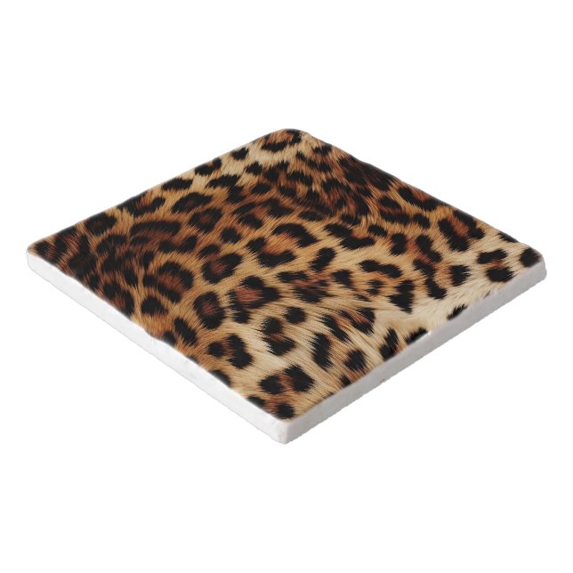 Chic Brown Cream Leopard Trivet (Corner)