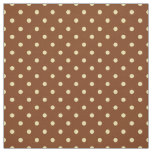 Chic Brown Cream Spotty Polka Dot Pattern Fabric