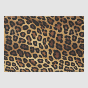 Chic Brown Gold Leopard Tissue Paper