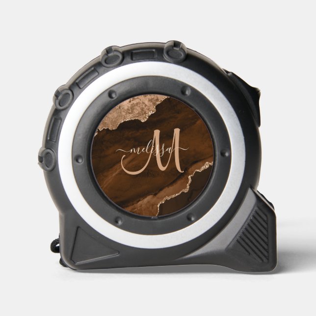 Chic Brown Gold Tape Measure (Front)