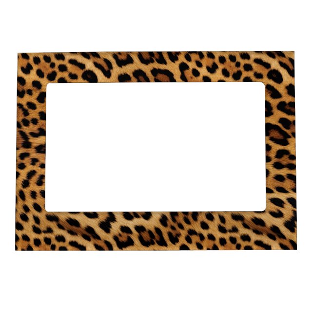 Chic Brown Leopard Print  Doormat Magnetic Frame (Front)