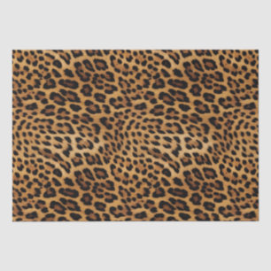 Chic Brown Leopard Print Tissue Paper