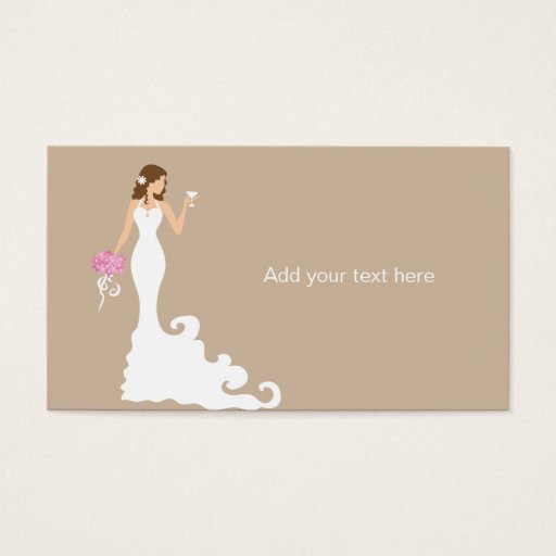 Customizable Chic Brown Modern Bride Gift Tag Card Business Card