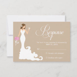 Chic Brown Modern Bride RSVP