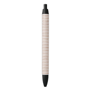 Chic Brown White Stripes Pen