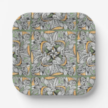 Chic Brunch & Game Night Abstract Doodle Paper