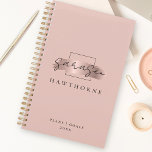 Chic Brush Stroke Faux Rose Gold Elegant Monogram Planner<br><div class="desc">Chic Brush Stroke Faux Rose Gold Elegant Monogram Planner. Easy to customize elegant script monogram typography paired with classic serif font design. Perfect Christmas or birthday monogrammed gift idea!</div>