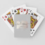 Chic Brush Stroke | Faux Rose Gold on Soft Gray Playing Cards