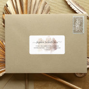 Chic Brush Stroke | Faux Rose Gold On White Label at Zazzle