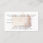 Chic Brush Stroke | Faux Rose Gold on White Referral Card (Back)