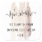 Chic Brush Stroke | Faux Rose Gold on White