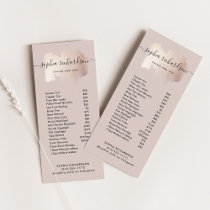 Chic Brush Stroke | Salon Price List Services Rack Card