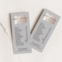 Chic Brush Stroke | Salon Price List Services Rack Card