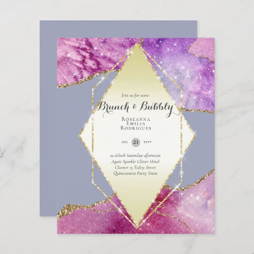 CHIC BUDGET BRUNCH and BUBBLY AGATE GLITTER Inv