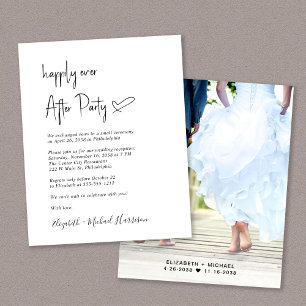 Chic Budget Photo Wedding Reception Invitation
