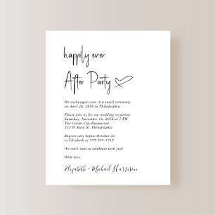 Chic Budget Wedding Reception Invitation