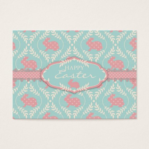 Customizable Chic Bunny Gift Tag Business Card Templates