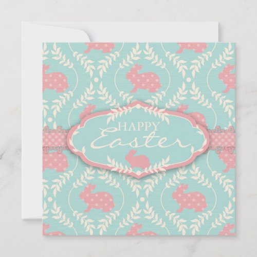 Chic Bunny Invitation Square