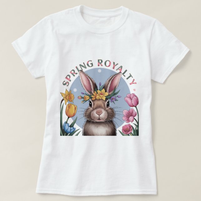 Chic Bunny Spring Royalty T-Shirt (Design Front)