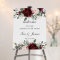Chic Burgundy Blush Pink Floral Wedding Welcome 