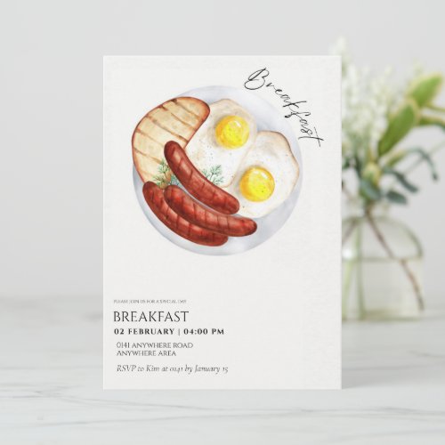 Chic business breakfast meeting  invitation