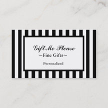 CHIC BUSINESS CARD_07 BLACK/WHITE STRIPES BUSINESS CARD