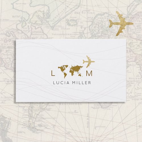 Chic business card for a travel agent
