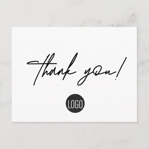 Chic Business Customer Appreciation Handlettering Postcard