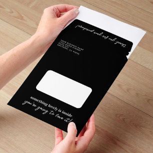Chic Business Product Black Envelope Mailers