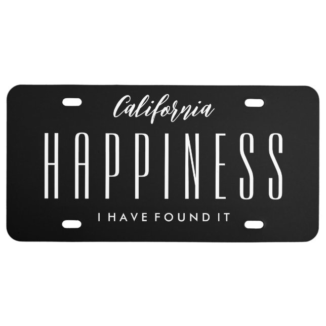 Chic California Lifestyle License Plate (Front)