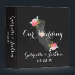 Chic California State Modern Wedding Photo Album 3 Ring Binder<br><div class="desc">Monogram California State Watercolor Floral & Heart Photo Album - Customize this chic California State Heart design it’s easy! Just CLICK “CUSTOMIZE” button to the right, and you can easily adjust the heart to the area of your home town city. Change the Background Color, Add your personalized Text, Monogram name,...</div>