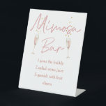 Chic calligraph bridal shower mimosa bar sign<br><div class="desc">Chic Stylish Modern arch pink Mimosa bar sign. This trendy blush bridal shower mimosa sign is a perfect decoration for your brunch bridal shower.</div>