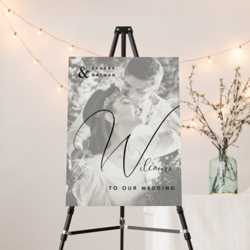 Chic Calligraphic Welcome to Our Wedding Sign