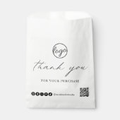 Chic Calligraphy Elegant Logo Thank You Business Favor Bag | Zazzle