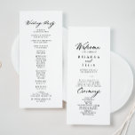 Chic Calligraphy Elegant Wedding Program<br><div class="desc">This chic calligraphy elegant wedding program is perfect for a rustic wedding. The simple and elegant design features classic and fancy script typography in black and white.</div>