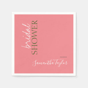 Chic Calligraphy Minimalist Bridal Shower Napkins