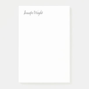 Chic calligraphy minimalist custom name post-it notes