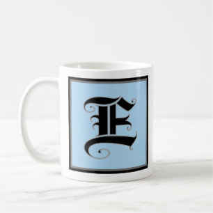 Chic Calligraphy Monogram Letter E Coffee Mug