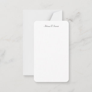 Chic Calligraphy Professional Elegant Simple Note Card